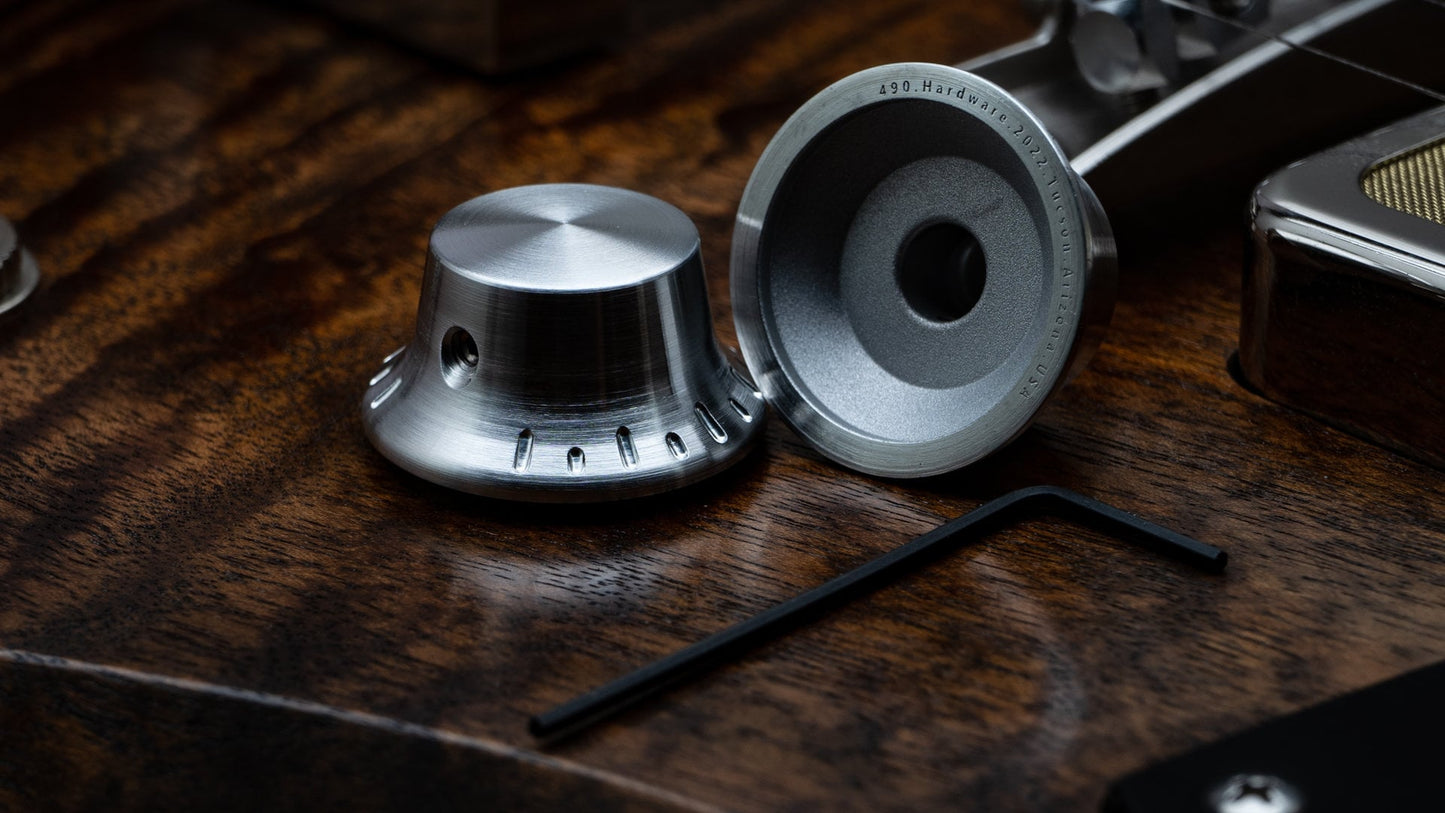 Aluminium Bonnet Bell Knob 2024 Guitar Amp Pedal Volume Tone knobs by 490 Hardware