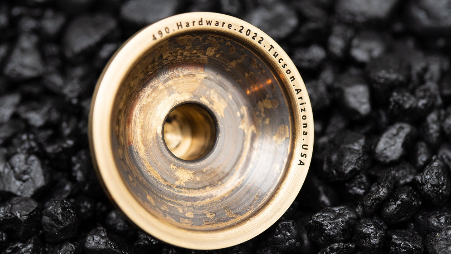 Vintage Brass Stratocaster knob set Strat Tophat Guitar Amp Pedal Volume Tone knobs by 490 Hardware