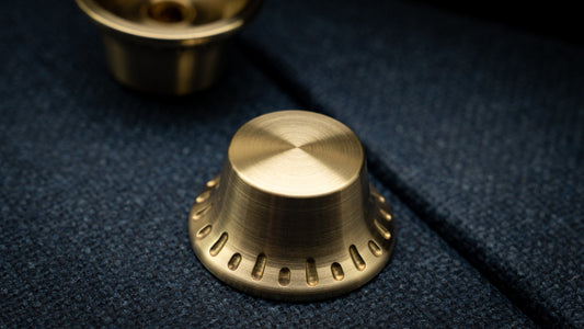 Brushed Brass Bonnet Bell Knob Guitar Amp Pedal Volume Tone knobs by 490 Hardware  bell