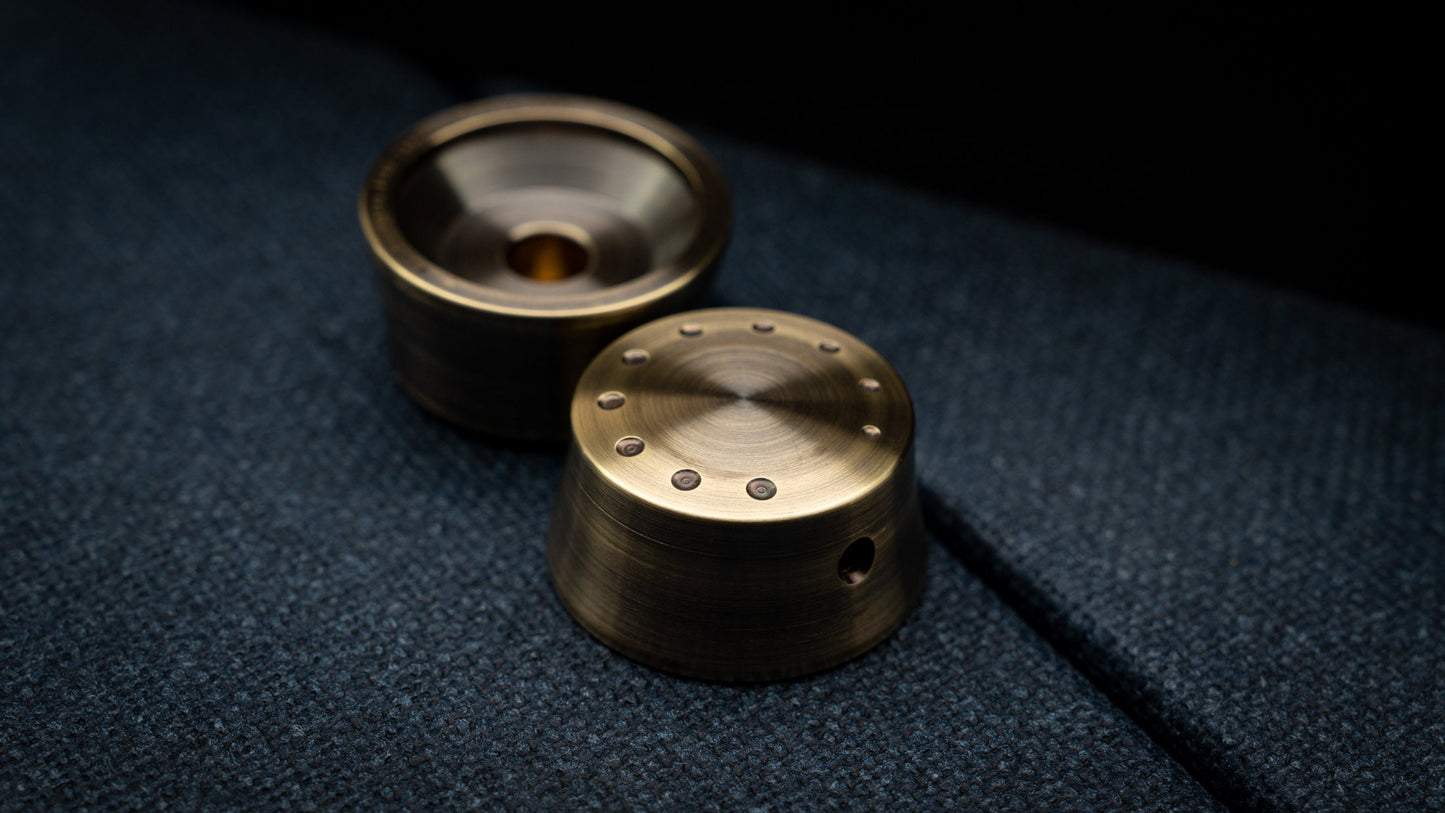 Vintage Brass Speed Knob Gibson style Guitar Amp Pedal Volume Tone knobs by 490 Hardware